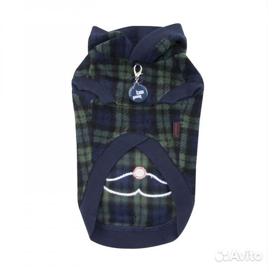 Puppia худи с капюшоном в клетку с аппликацией 