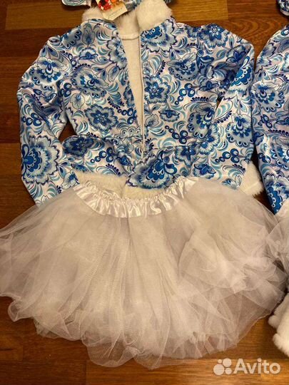 Костюм снегурочки 6-7лет карнавальный костюм