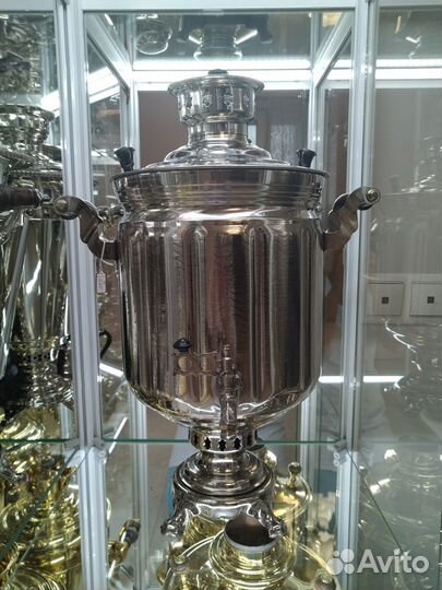 Самовар тульский на дровах 9л. Новый.Оригинал