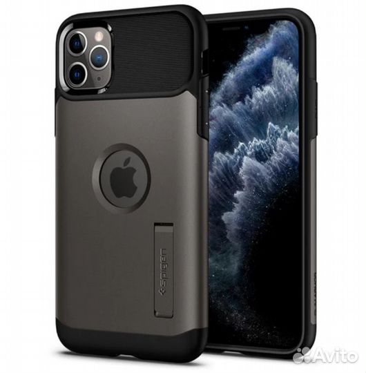 Чехол Spigen Slim Armor Gunmetal iPhone 11 Pro Max