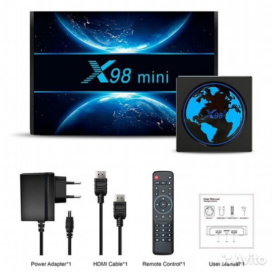 Тв-приставка X98 mini 32Gb/4Gb, Android