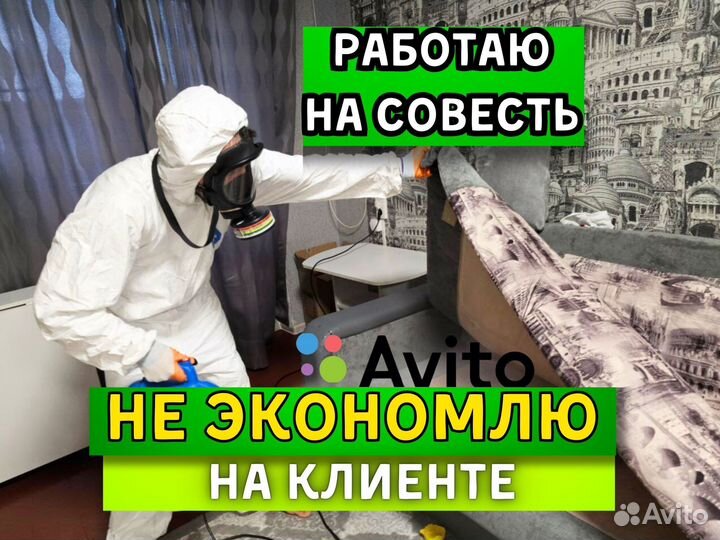 Уничтожение тараканов, блох, клопов. Дезинфекция