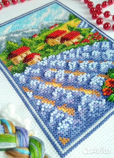 Вышивка крестиком и бисером