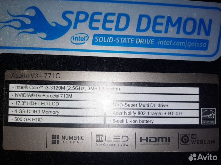 Ноутбук acer 17,3 дюймов