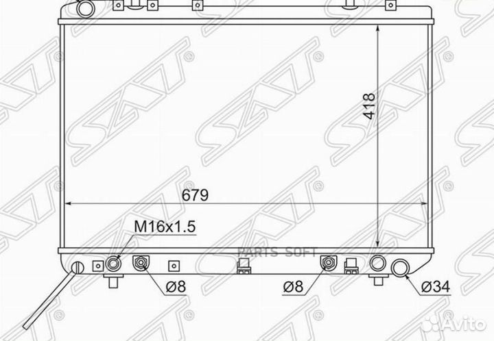Радиатор охлаждения ссангйонг Муссо