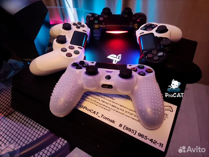 PlayStation 4 PRO + 87 игр + 4 геймпада