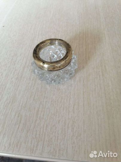 Солонка из хрусталя и серебра