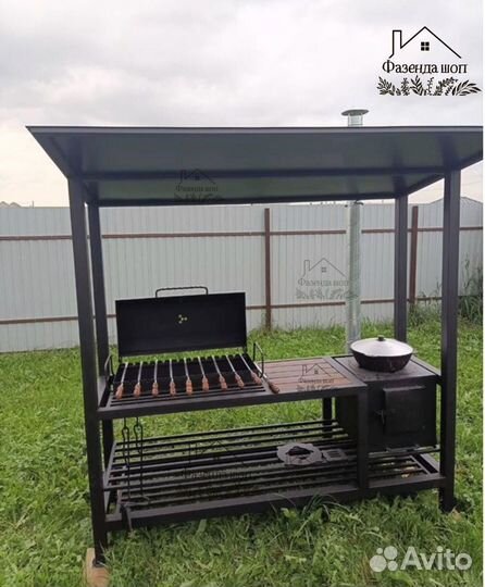 Мангал loft с крышей