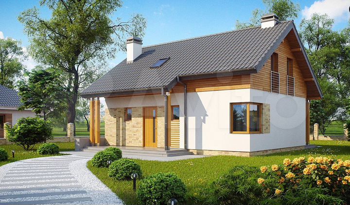 Дом 105 м² на участке 6 сот.