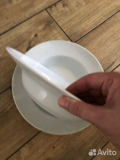 Тарелка глубокая большая икея белая IKEA