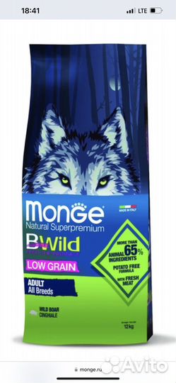 Корм для собак Monge BWild