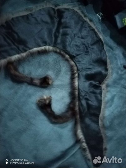 Меховой воротник чернобурка