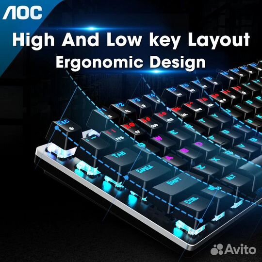 Механическая клавиатура AOC GK410 с русскими буква