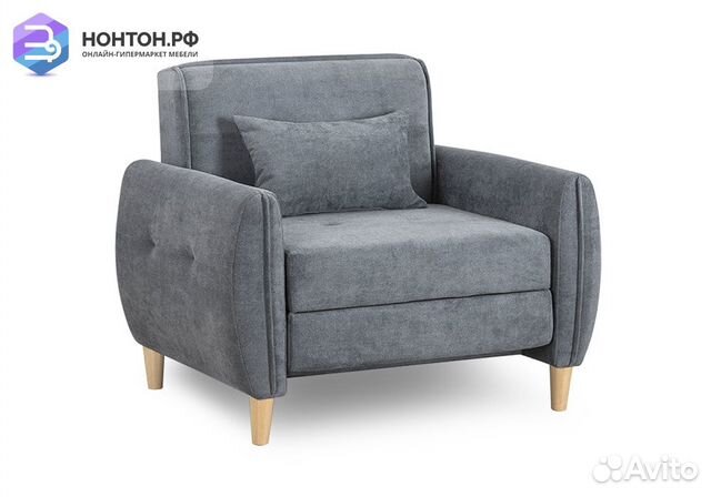 Кресло еврокнижка Анита серое