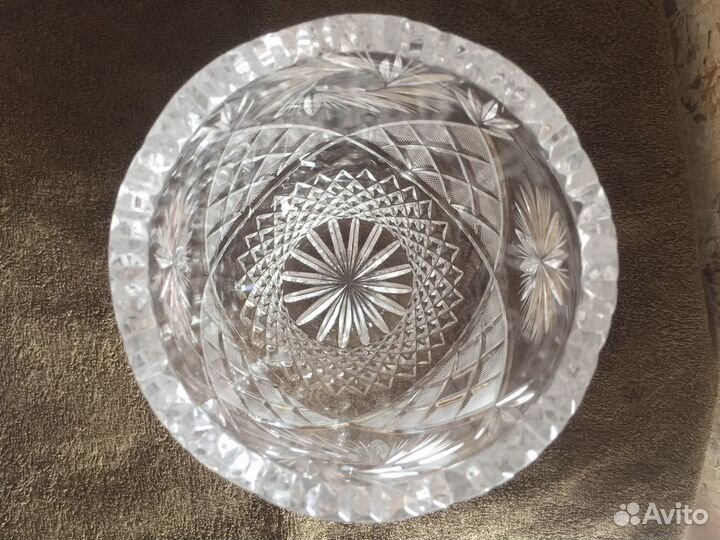 Ваза для цветов хрусталь богемия чехия СССР