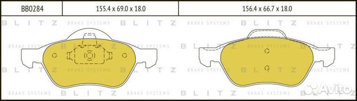 Blitz BB0284 Колодки торм.пер