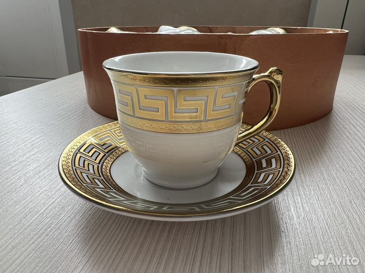 Сервиз кофейный фарфоровый 6 пар новый