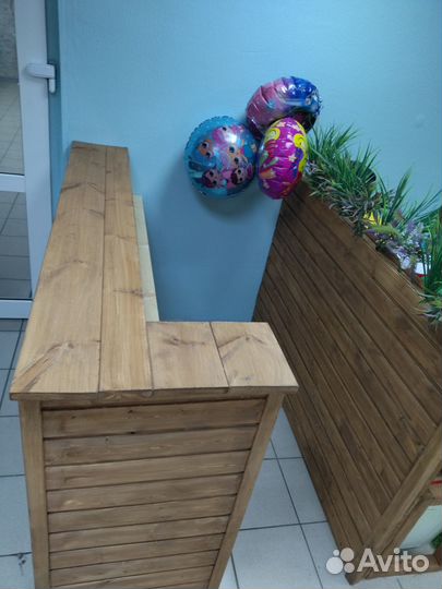 Стойка ресепшн лофт дерево