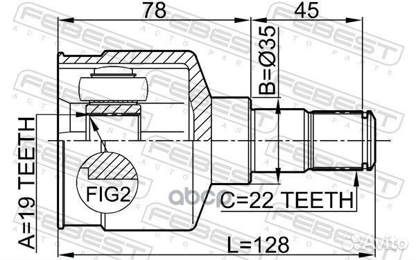 Шрус 1011AV Febest