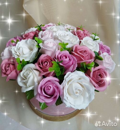 Букет из мыльных роз