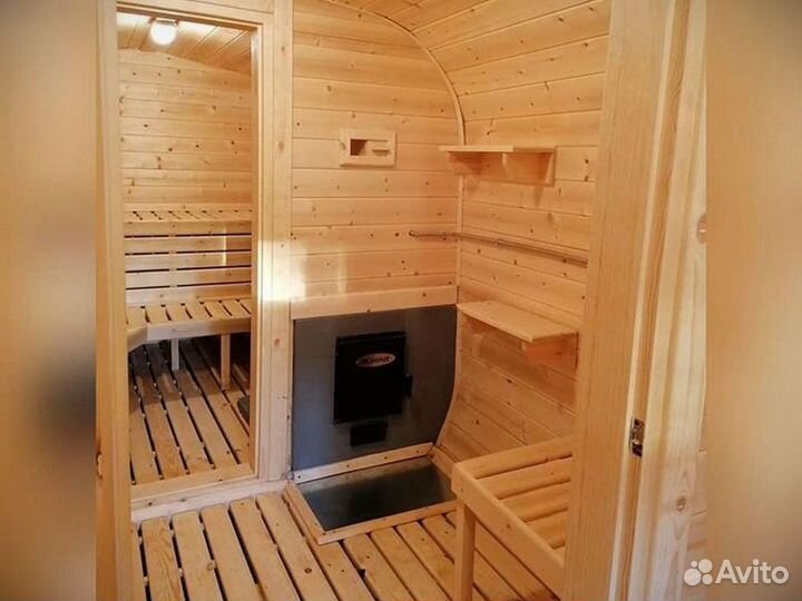 Перевозная баня бочка 6 м