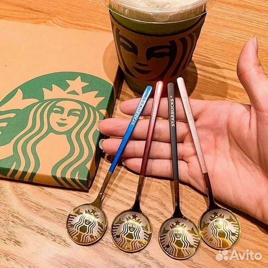 Подарочный набор чайных ложек starbucks