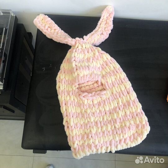 Балаклава плюшевая с ушками