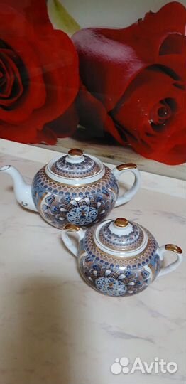 Заварочный чайник, сахарница фарфор