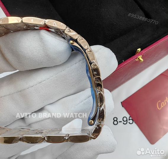 Часы Cartier panthere розовое золото с камнями нов