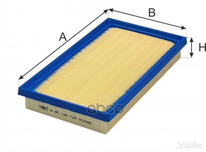 Фильтр воздушный toyota corolla 1.6 VVTi AG 985