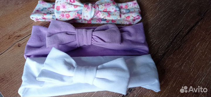 Повязки на голову для девочки летняя хлопок