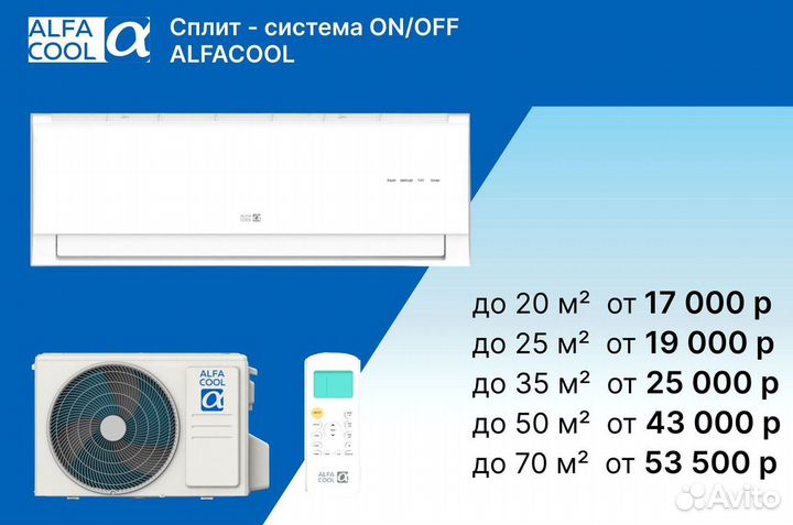Кондиционер с монтажом под ключ, гарантия 3 года
