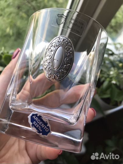 2 бокала для виски (серебро)