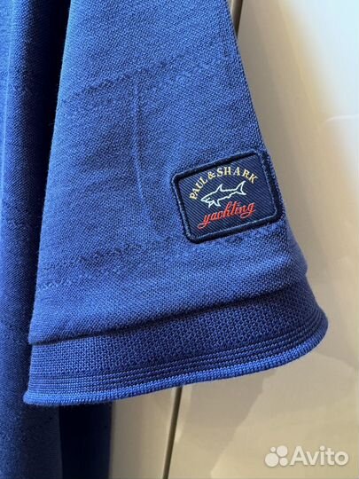 Поло Paul Shark мужское синий цвет размеры: 50-58