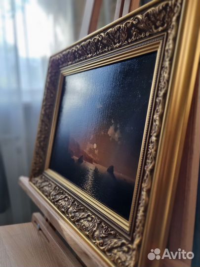 Картина маслом на холсте море