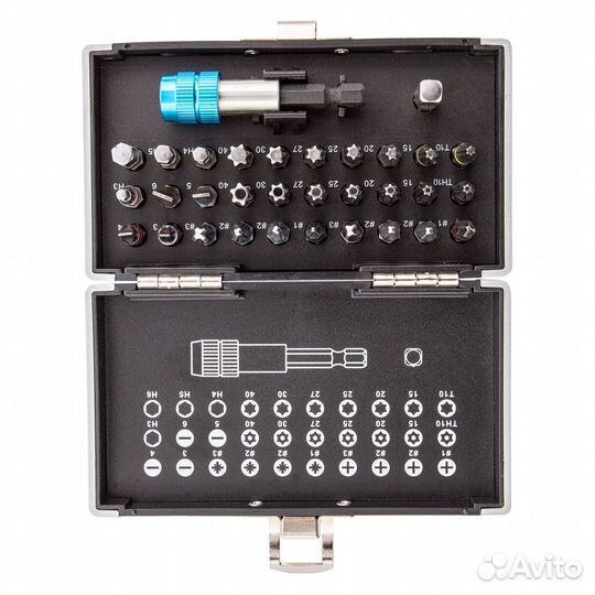 Набор бит, магнитный адаптер, сталь S2, пластиковы