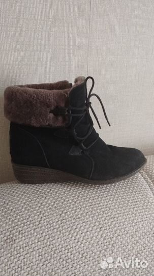 Ботинки зимние натуральная замша 38