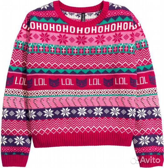 Свитер новогодний H&M оверсайз