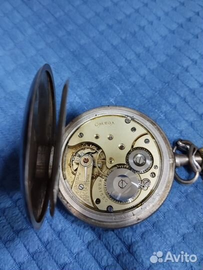 Часы карманные серебро Omega