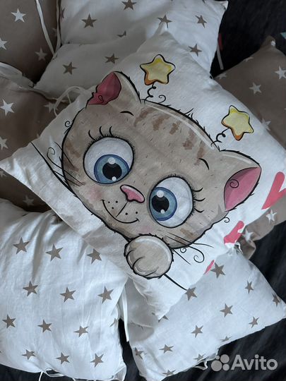 Бортики подушки в детскую кроватку