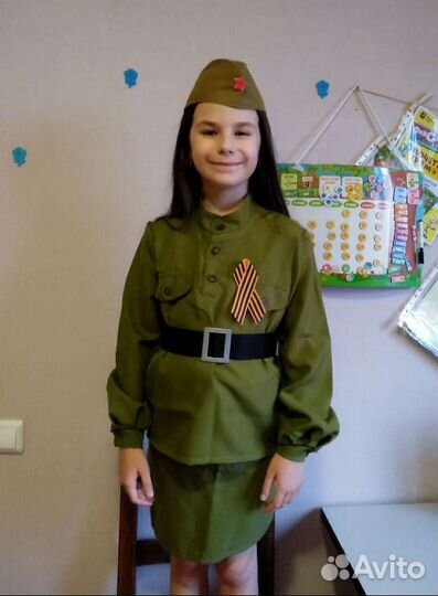 Военная форма для девочки 7-10 лет