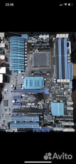 Материнская плата asus M5A97 R2.0 с amd fx 6300