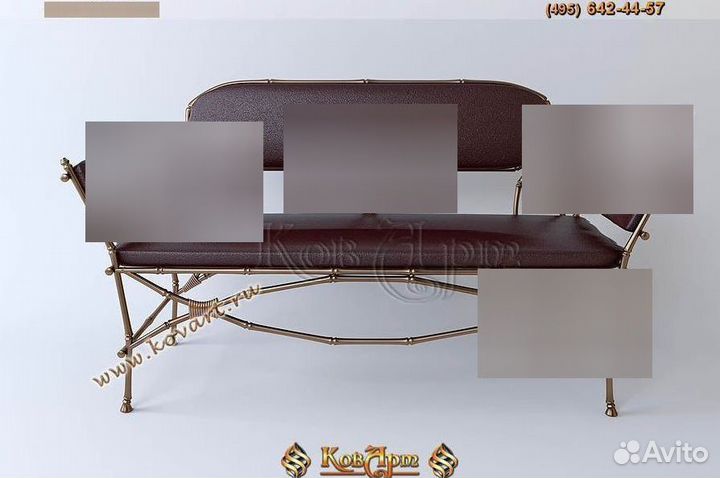 Кованые диваны. Диван кровать кованый. ART: M474