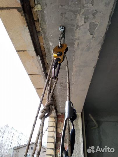 Кран Пионер, подъем грузов, высотный такелаж