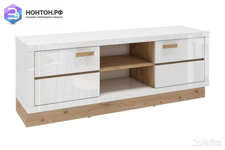 Тв-Тумба Балтимор белый / дуб дикий