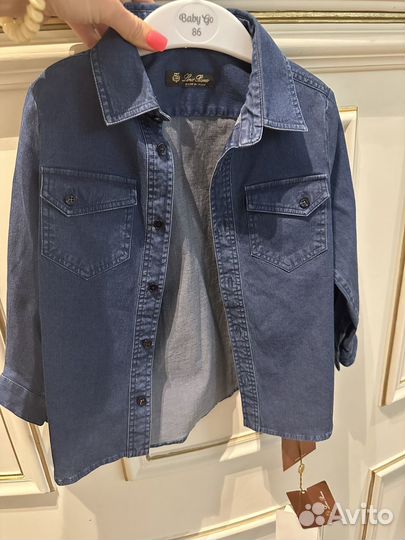 Детская джинсовая рубашка Loro Piana