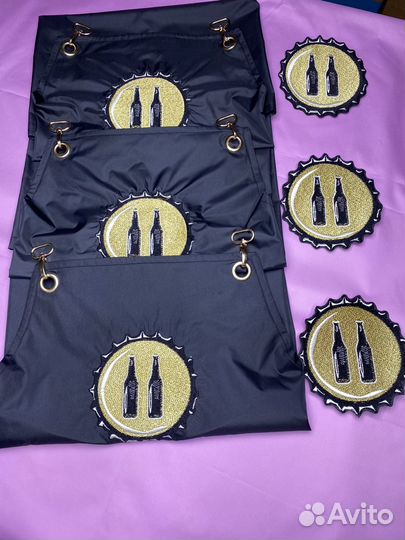 Фартук для продавца с вышивкой лого на заказ