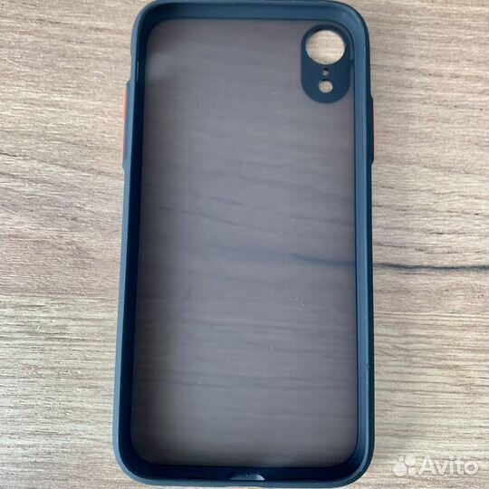 Чехол на iPhone XR прозрачный черный