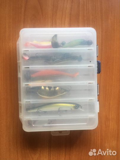 Воблеры daiwa и блесна и тд с двусторонней коробко