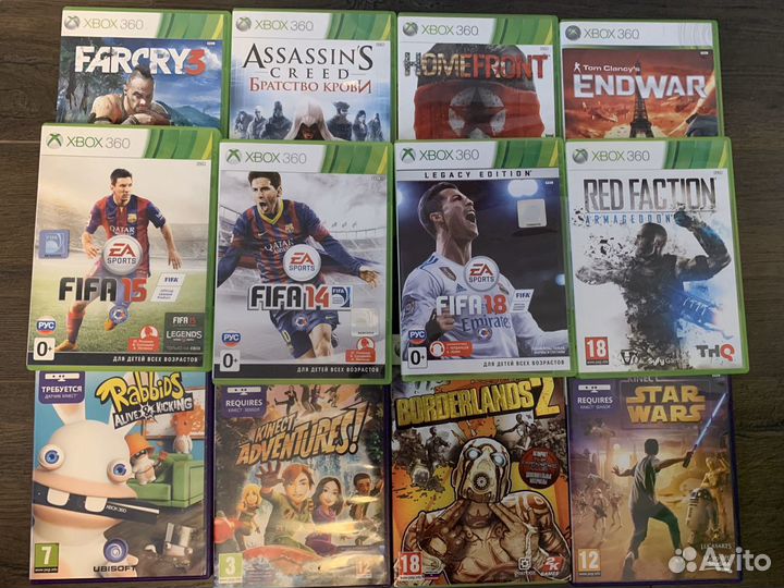 Xbox 360 с Kinect +диски в подарок